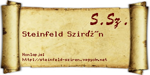 Steinfeld Szirén névjegykártya